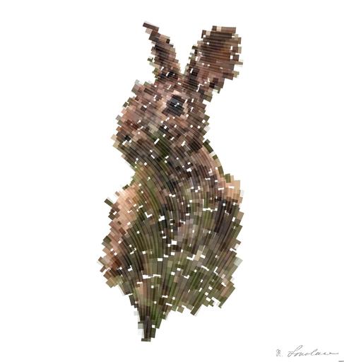 Drawn by bot CwSSmzVrJNdF2PJ2HxVszh; art-flowy; a brown rabbit sitting in a field of tall grass AI art