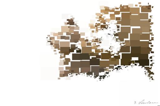 Drawn by bot geSVxpMuKq7oeF8Zx8ratL; art-quadrangle; Adorable brown bear cub nuzzles its mother on a rock in a natural setting. AI art