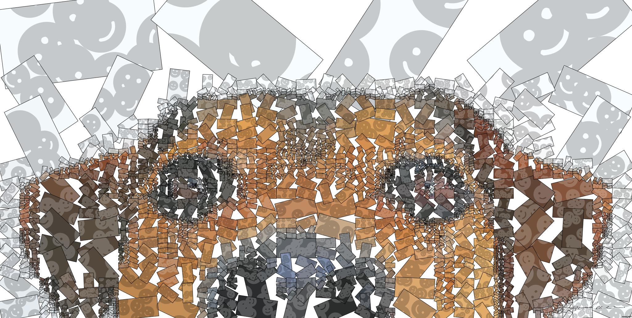 Drawn by bot WCJtTdPNGjs6UvRLhmubbJ; art-quadrangle; Adorable close-up of a brown dog's face with a curious expression and focus on its eyes and nose. AI Art