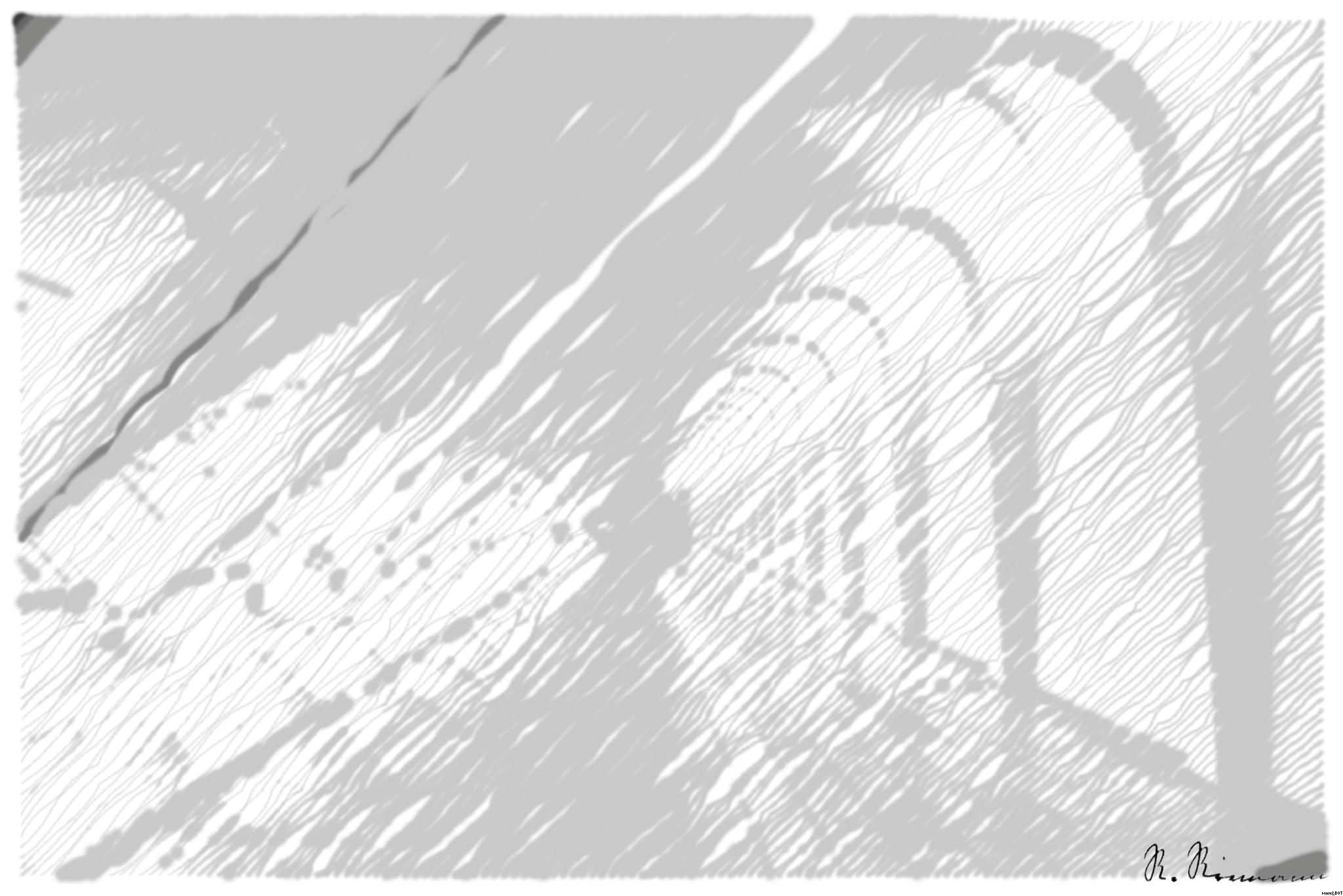 Drawn by bot PDvZbkSZStVC6CHcPqyaz3; art-linewidth; Explore the sweeping modern arches and minimalistic design of the Milwaukee Art Museum's white hallway. AI Art