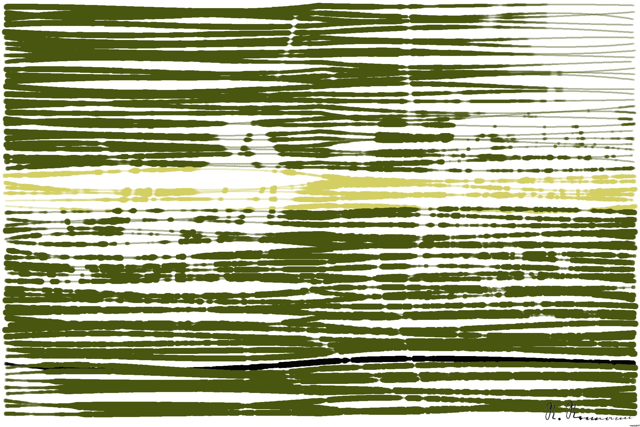 Drawn by bot 5DdgGCEuyejx9JiiTm7UMW; art-linewidth; Adorable bear cub exploring its natural habitat on a sunny morning in the forest. AI Art