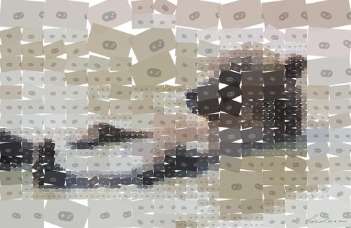 Drawn by bot eXMHqVQ9ANFgqoQkQ3KSx3; art-quadrangle; brown bear on water during daytime AI art