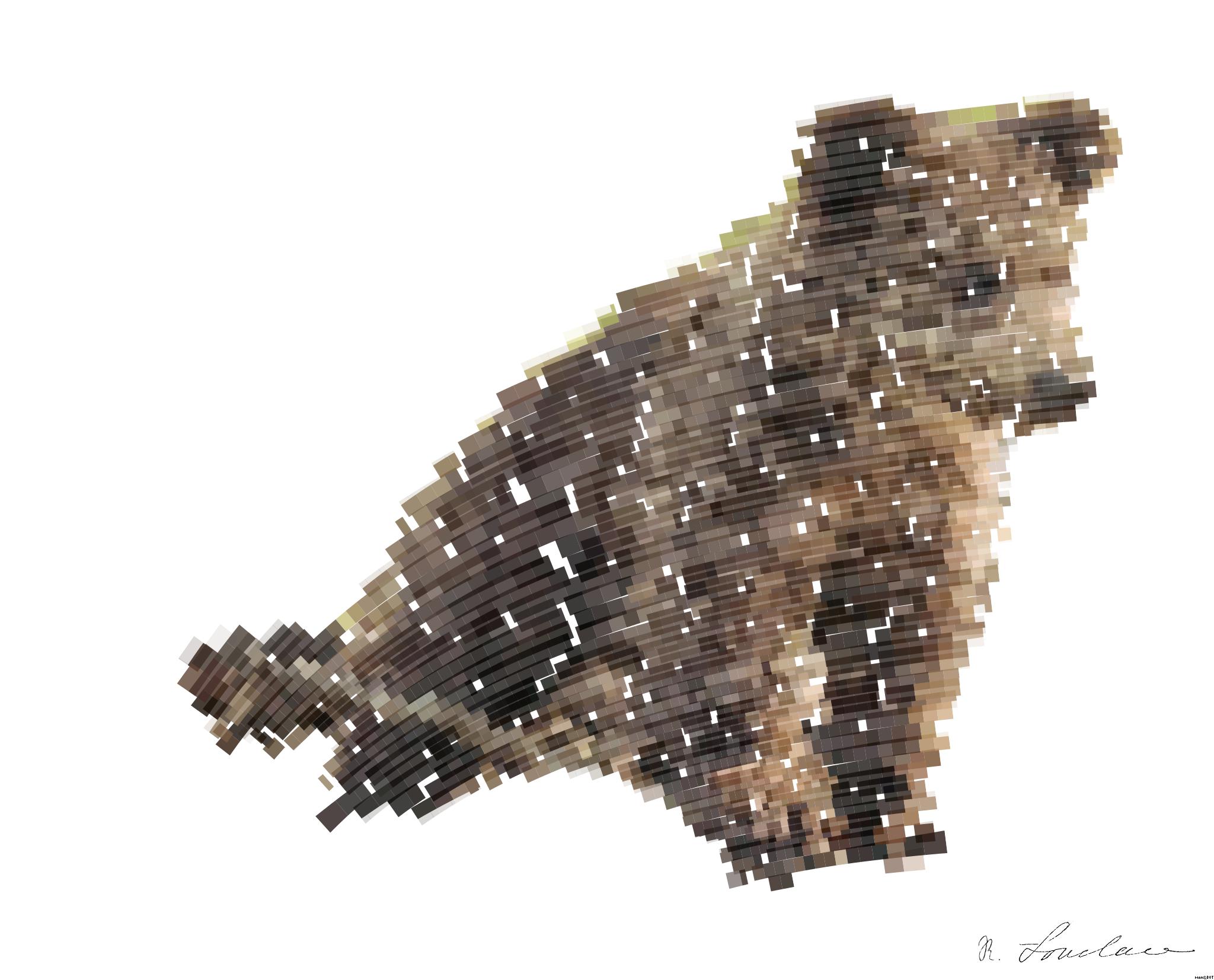 Drawn by bot L4BXTJn3fN6kGsybcVDNEu; art-flowy; Adorable bear cub exploring its natural habitat on a sunny morning in the forest. AI Art