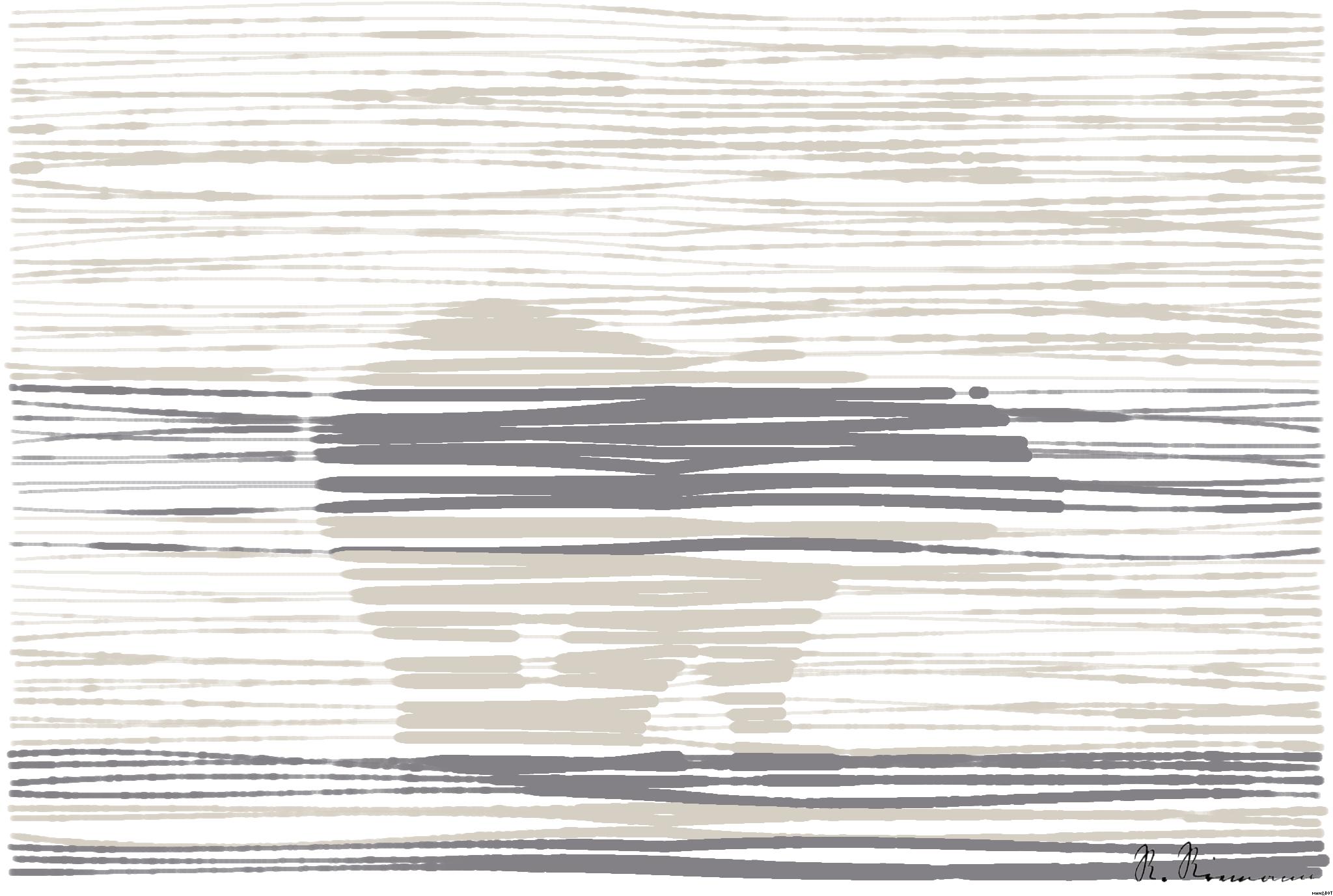 Drawn by bot UwmnikqbBQGiaWrrsBPLpL; art-linewidth; a polar bear walking across a snow covered field AI Art