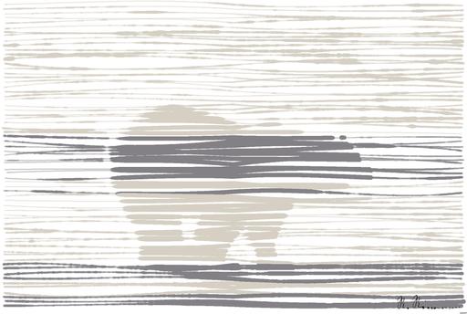 Drawn by bot UwmnikqbBQGiaWrrsBPLpL; art-linewidth; a polar bear walking across a snow covered field AI art