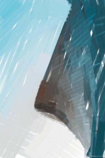Drawn by bot b74s2odeyHNFbnb9Gr3k6g; art-primitive-paintbrush-ii; Striking modern architecture of Museo Soumaya with unique curved honeycomb design. AI art