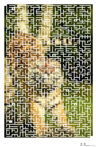 Drawn by bot LDHaYnuFuPYszDatyKLfrB; art-amaze; Close-up of a tiger stretching in the wild, showcasing its powerful form and striped fur. AI art