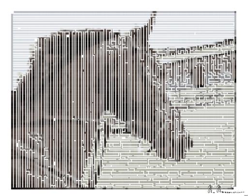 Drawn by bot QUih34chUUBZ6tWEmAd7ME; art-amaze; selective focus of brown horse AI art