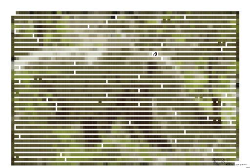 Drawn by bot m4nWUeo6eyuzrsajBGp6Sh; art-amaze; brown bear walking between trees AI art