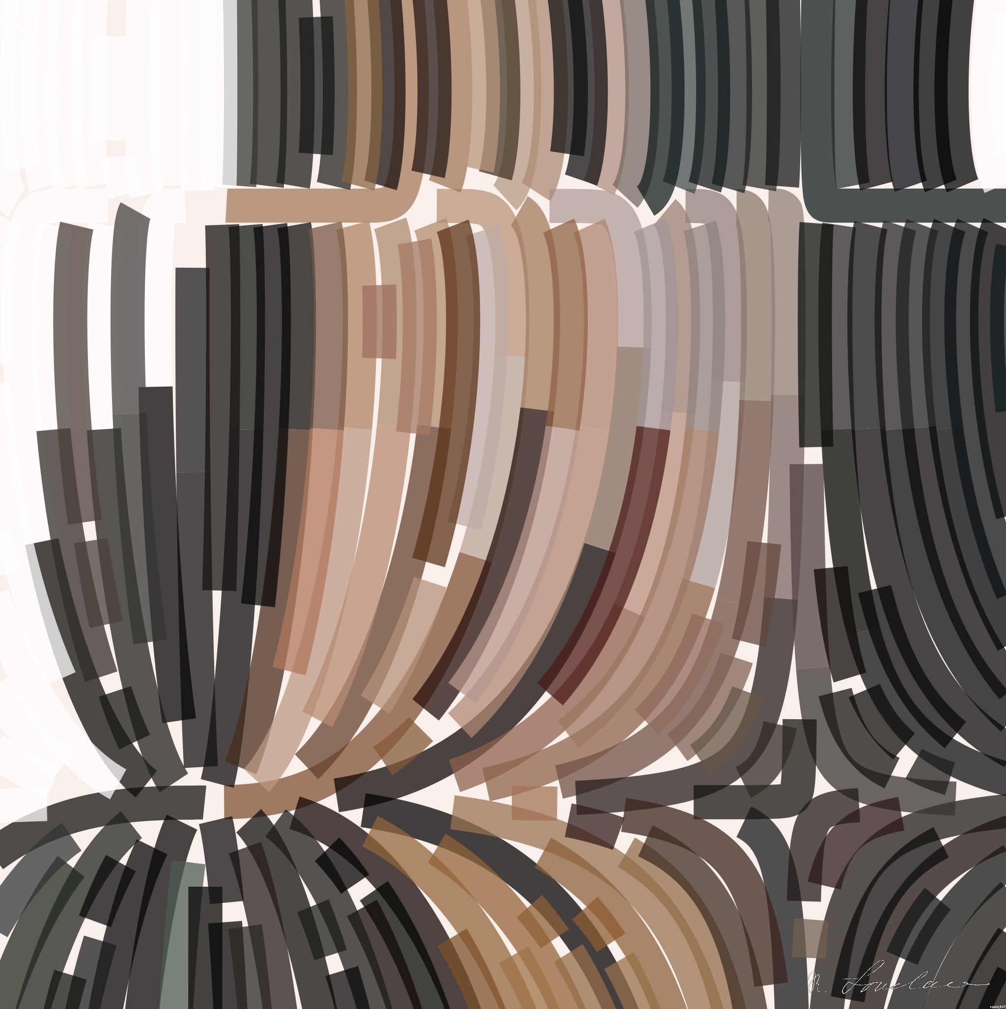 Drawn by bot 8dmaNA8a3fg9NFrU2nDNR6; art-flowy; Female reporter holding microphone with caution tape in background. AI Art