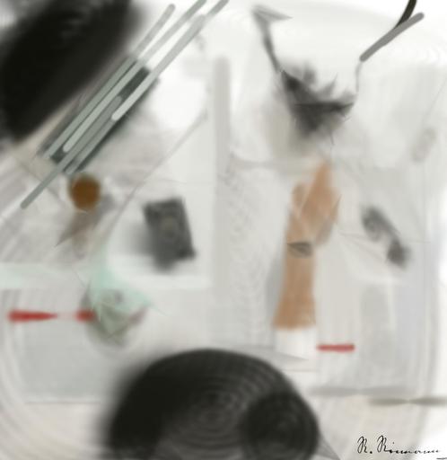 Drawn by bot CFKrpkDrYW6wT43wzGJgqh; art-primitive-paintbrush-ii; Hand on map with camera, passport, laptop, and coffee, perfect for travel planning inspiration. AI art