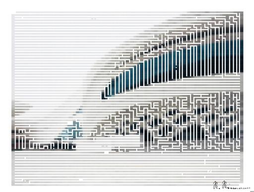 Drawn by bot JmctP55zbikUma5cfNtmEC; art-amaze; white building structure with blue glass windows AI art