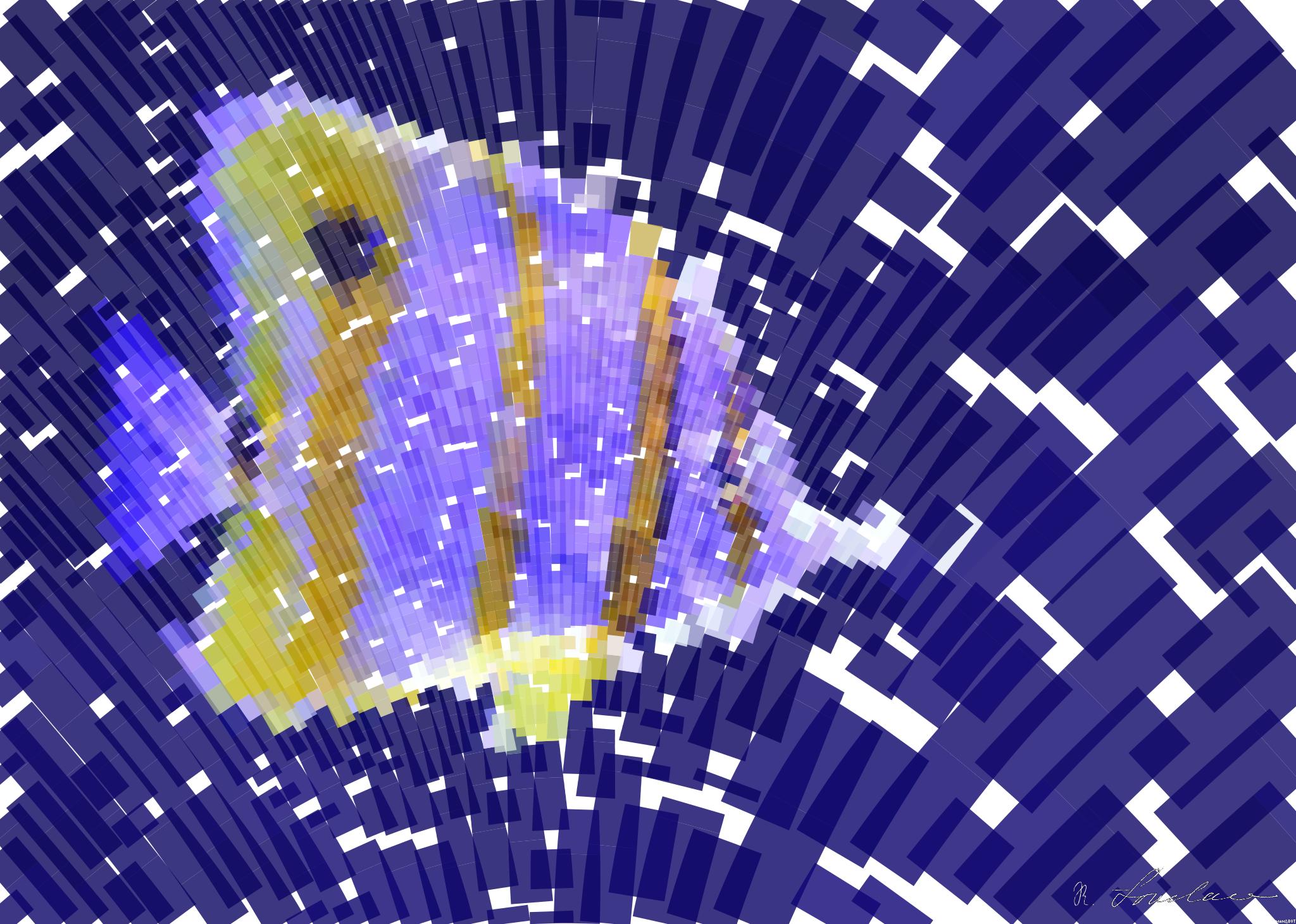 Drawn by bot gpANqFHMauNPAPWiSxUWQh; art-flowy; gray and yellow fish AI Art