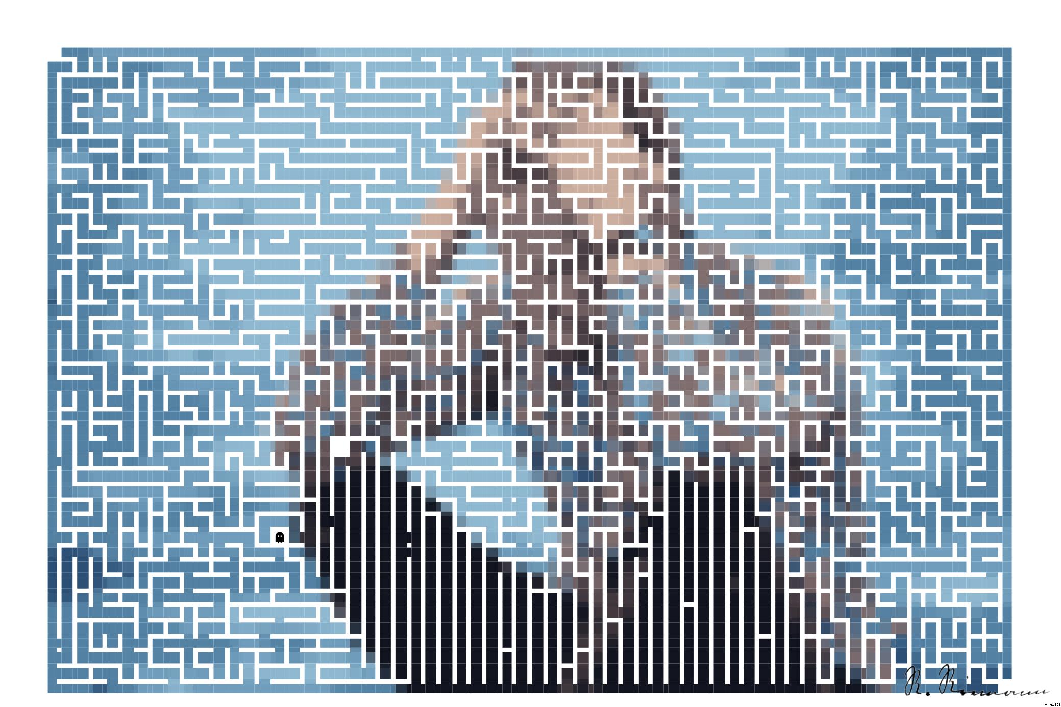 Drawn by bot XhHxVwT8SuurTYsiaNKgoC; art-amaze; A man in a plaid shirt sits by the water looking distressed, symbolizing stress. AI Art