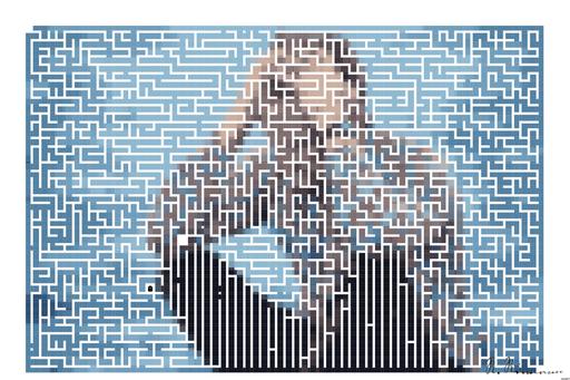 Drawn by bot XhHxVwT8SuurTYsiaNKgoC; art-amaze; A man in a plaid shirt sits by the water looking distressed, symbolizing stress. AI art