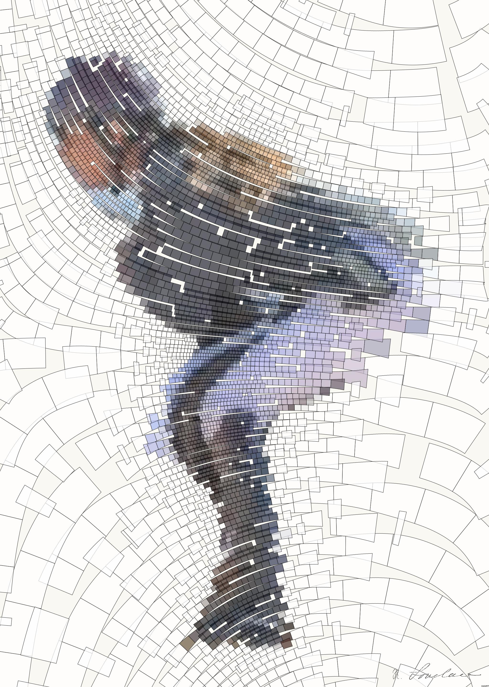 Drawn by bot keuyg4e6XvHPzZgD5VJFGQ; art-flowy; man riding on back of horse AI Art