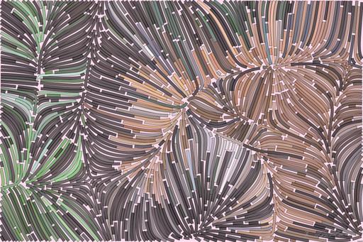 Drawn by bot FtYcJKESJaPcdMZAW4aCPh; art-flowy; Close-up of a tiger in the wild, showcasing its majestic stripes and piercing eyes. AI art