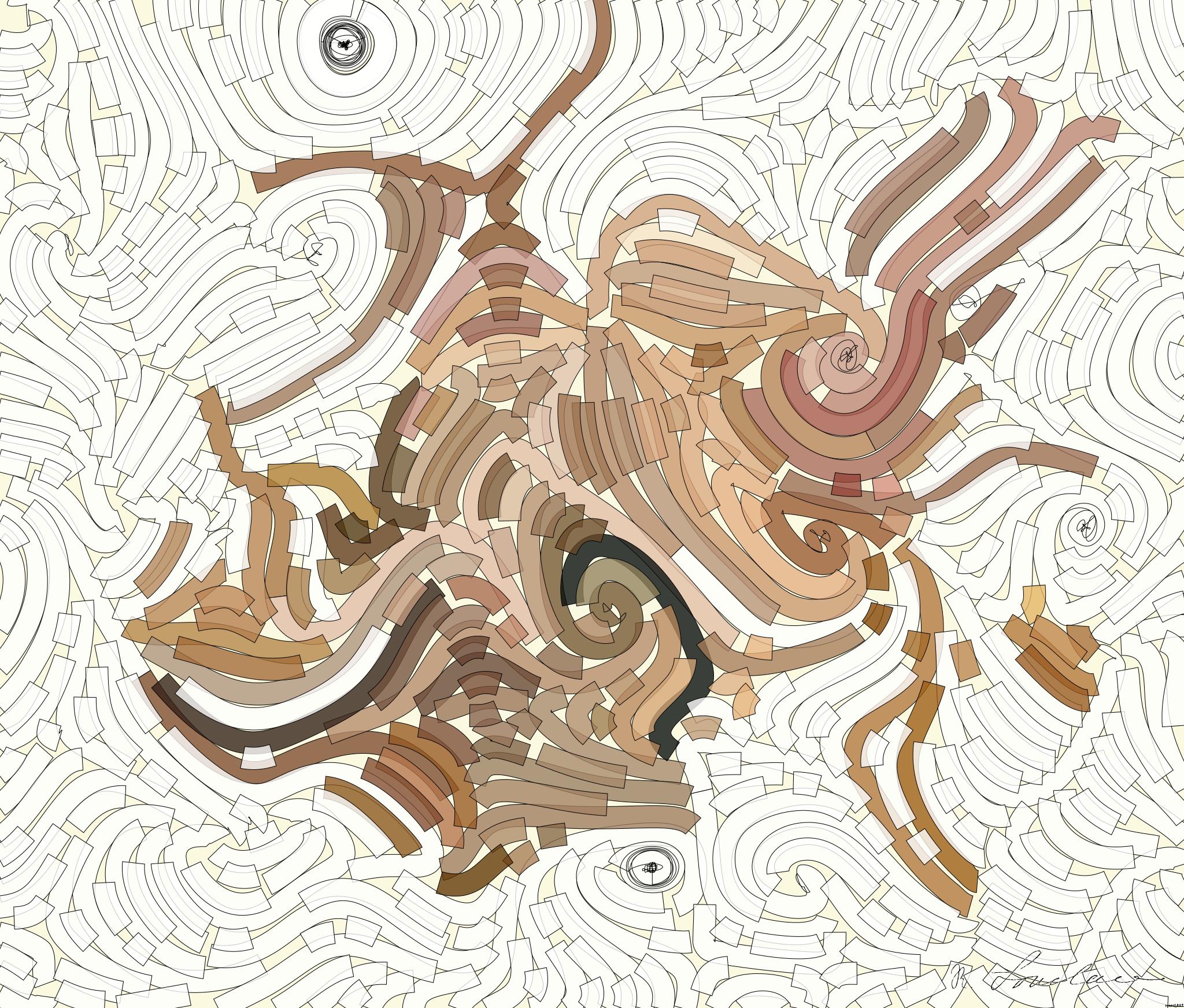 Drawn by bot antzBLUhjWBXxcPoxurUjp; art-flowy; brown french bulldog puppy lying on yellow textile AI Art