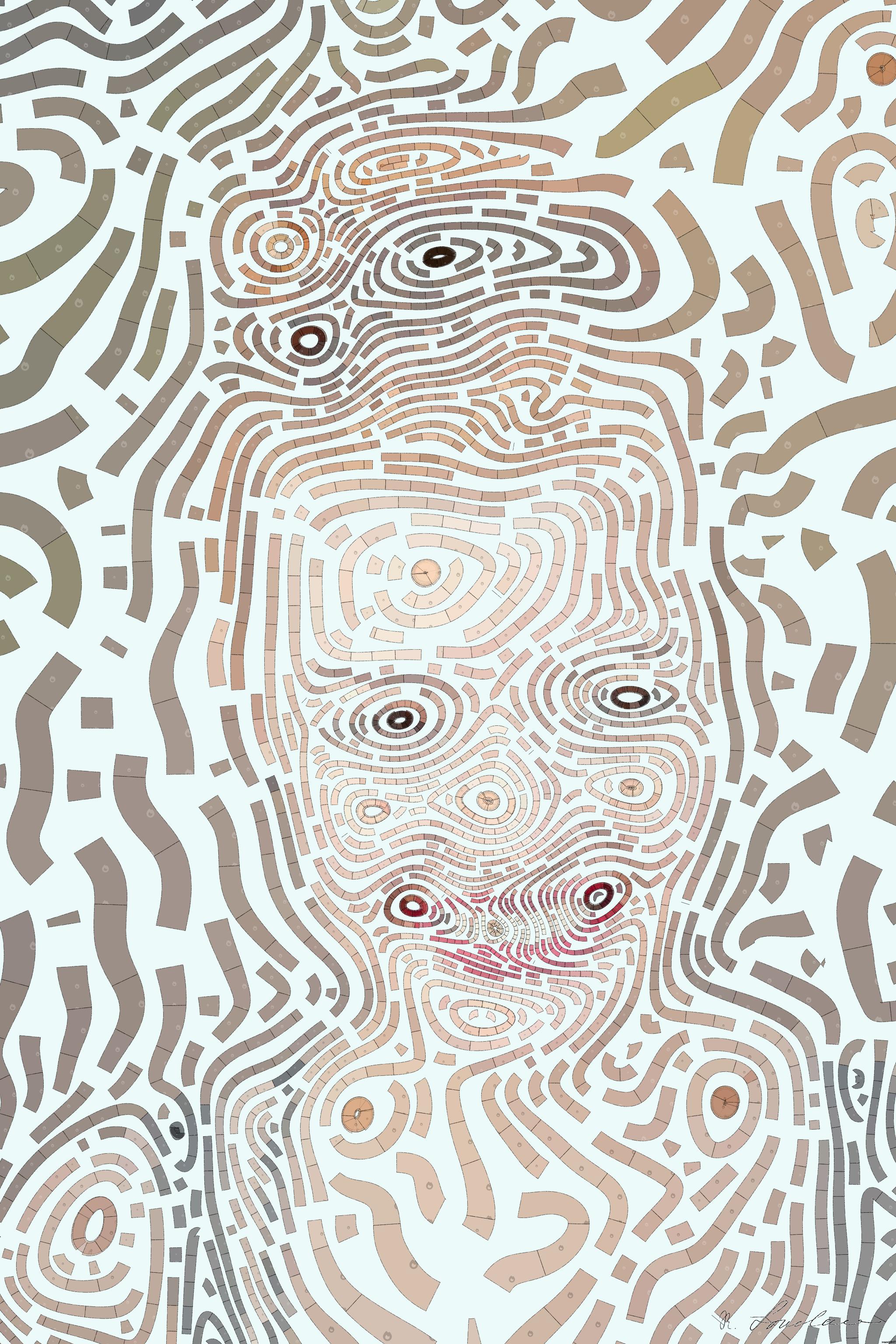 Drawn by bot eGvQmtaLhHFkp9jHc75r6R; art-flowy; woman taking photo while showing smile AI Art