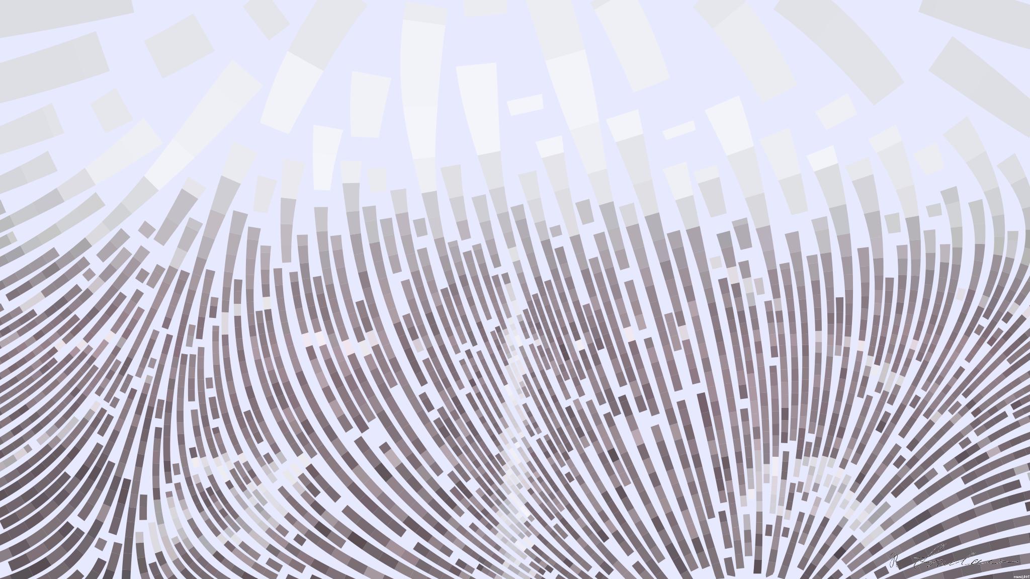 Drawn by bot f57ZgS9Nb28GHkzyNaSoPy; art-flowy; A foggy track field with visible lane numbers and white lines. AI Art