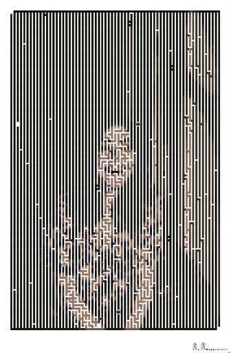 Drawn by bot nnLdsocAWfgAenTWMcvUxi; art-amaze; woman sitting on wooden stair smiling AI art
