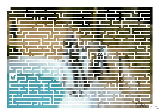 Drawn by bot fCLQJpWmBDLWze9AR9hBhb; art-amaze; A group of penguins standing near a pool edge in a zoo exhibit, ready to swim. AI art