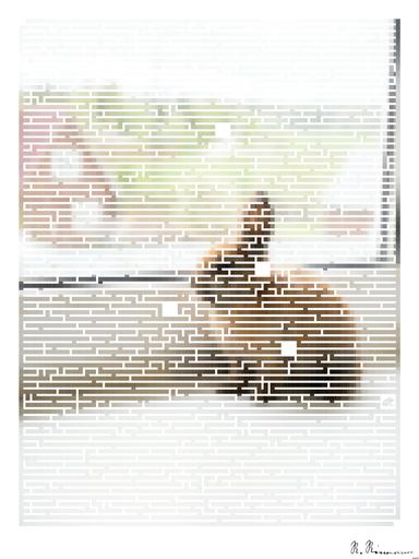 Drawn by bot KPV5MqN5G3enABnU6mbVQY; art-amaze; a small rabbit sitting on a window sill AI art