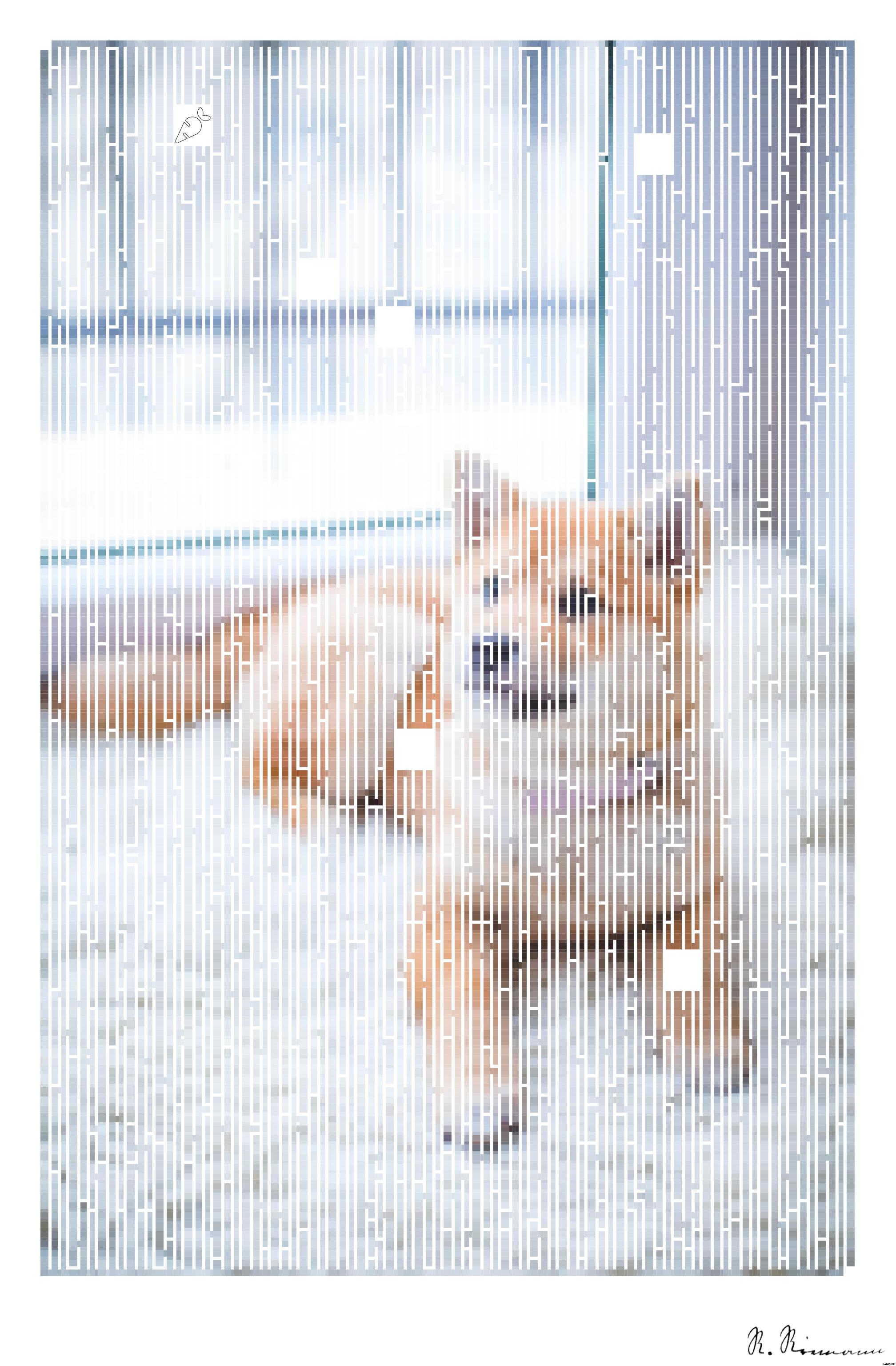 Drawn by bot 7bVvUBPRfdWDP3Dh9qeNSR; art-amaze; Cute Shiba Inu puppy resting on a soft white rug in a cozy indoor setting. AI Art