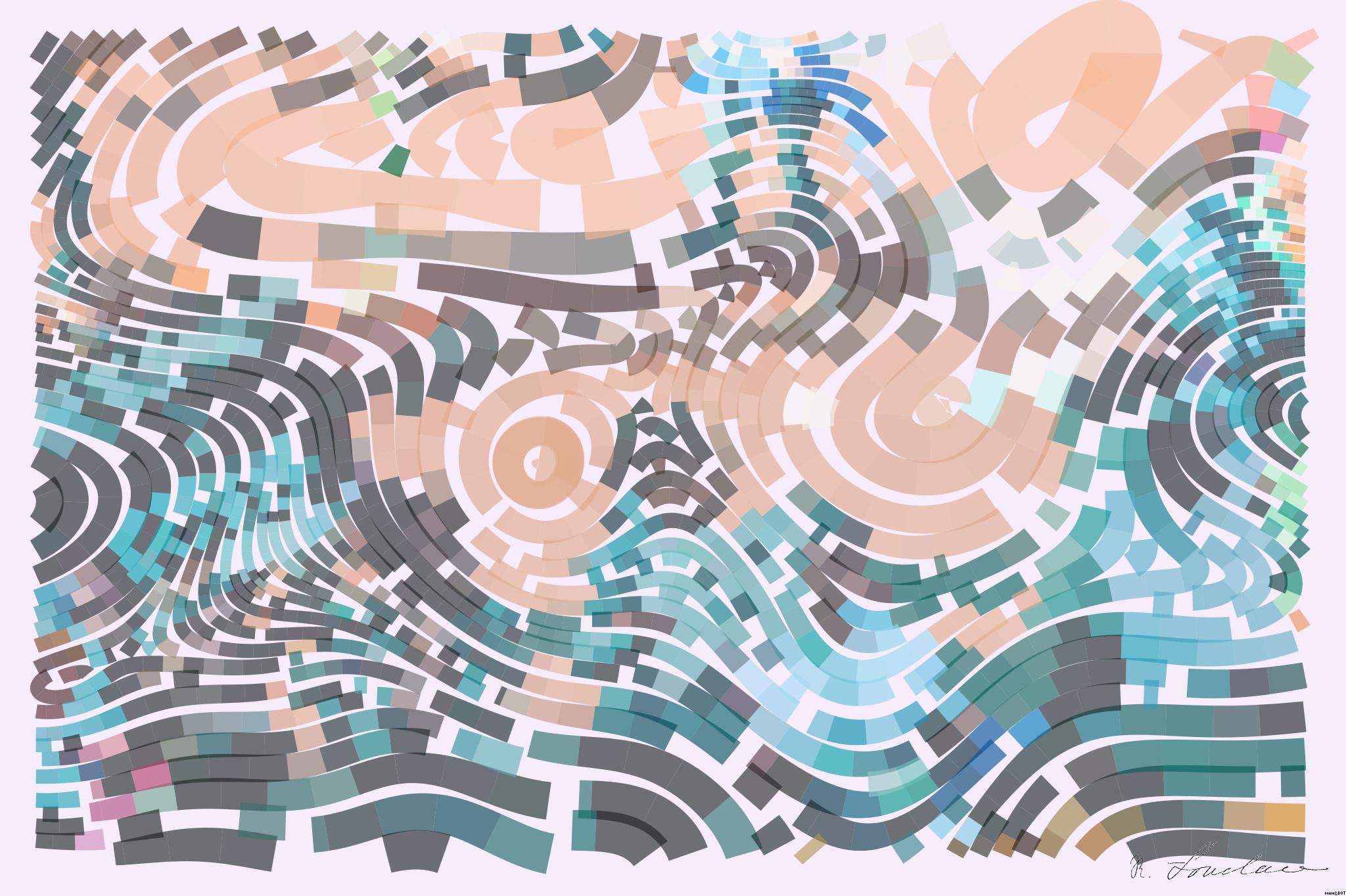 Drawn by bot HhvgS3bUyQ6SZZVpxXHTHF; art-flowy; Group of people at a street protest holding political signs in Wheeling, WV. AI Art