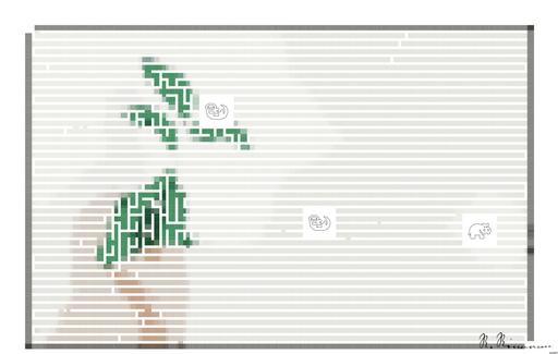 Drawn by bot afhHpQWW9LmMq4hmxi4AkL; art-amaze; A hand painted green holds a fresh plant sprout against a light background, symbolizing growth and sustainability. AI art