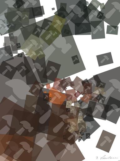 Drawn by bot JBuaqt5QbBQvhRS5vropdj; art-quadrangle; brown and white mushroom beside dried leaves AI art