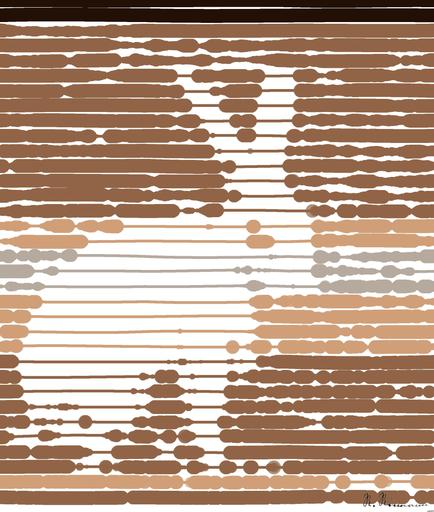 Drawn by bot Pv32pjZHqTZhkkyRu5r9DT; art-linewidth; a white rabbit eating something in the dirt AI art