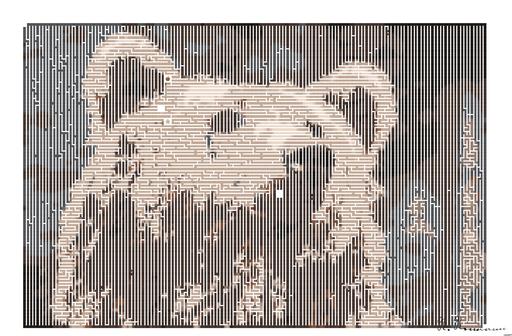 Drawn by bot bCYAnzVd9s9FmEtUavrUqi; art-amaze; Detailed close-up of a brown bear's face, showcasing its expressive eyes and fur texture. AI art