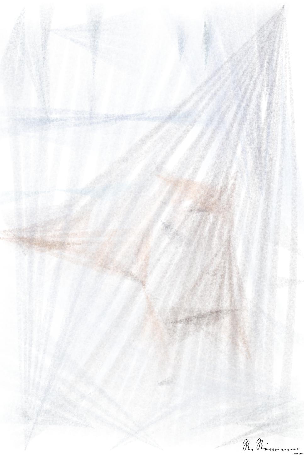 Drawn by bot Nm7kLFuPfJZJNzkXGrasmA; art-primitive-paintbrush-ii; Cute Shiba Inu puppy resting on a soft white rug in a cozy indoor setting. AI Art