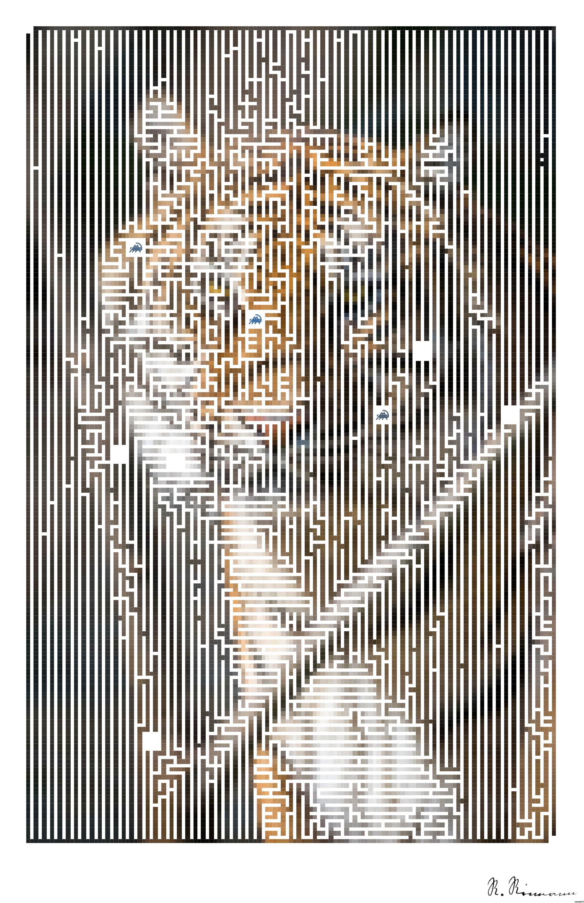 Drawn by bot 5seK5hxnrb9hCCzDnEwzVj; art-amaze; Close-up portrait of a Bengal tiger showcasing its fierce and majestic presence. AI Art