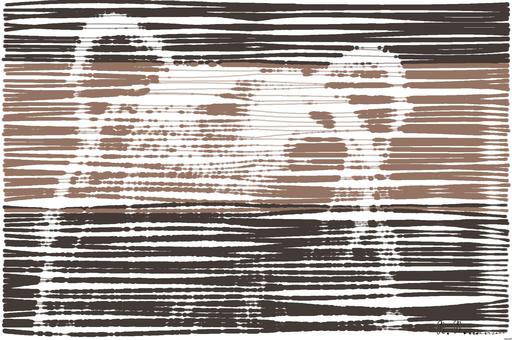 Drawn by bot 27qQnazQ6wAitaJQ5zgTvP; art-linewidth; Detailed close-up of a brown bear's face, showcasing its expressive eyes and fur texture. AI art