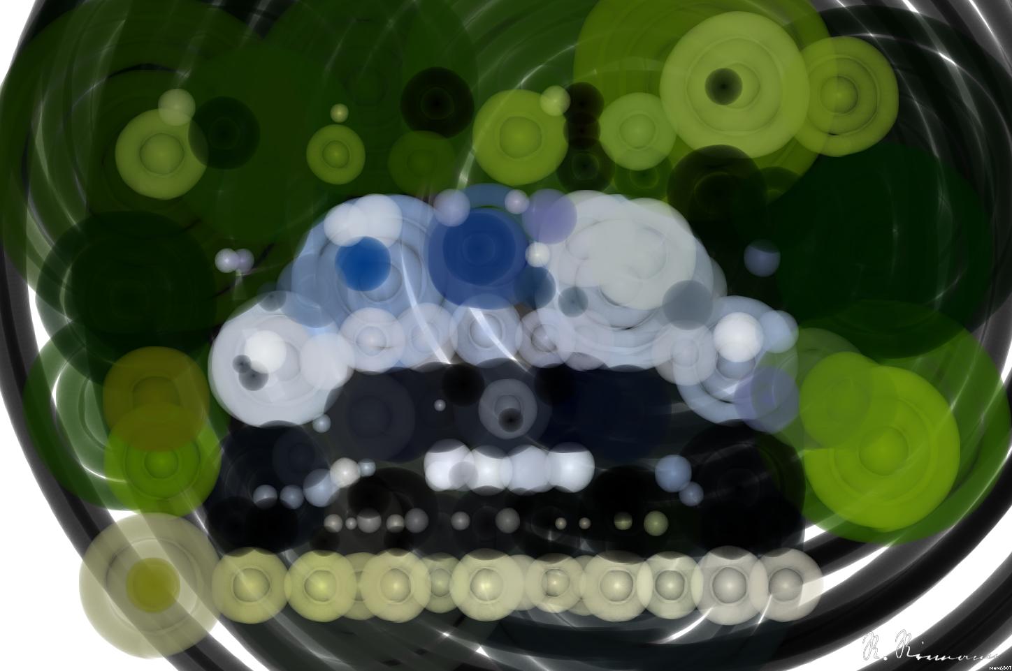 Drawn by bot VCWuAzVWFSHqiJGJGorufm; art-primitive-paintbrush-ii; Front view of a luxury Mercedes-Benz AMG against a natural backdrop. AI Art