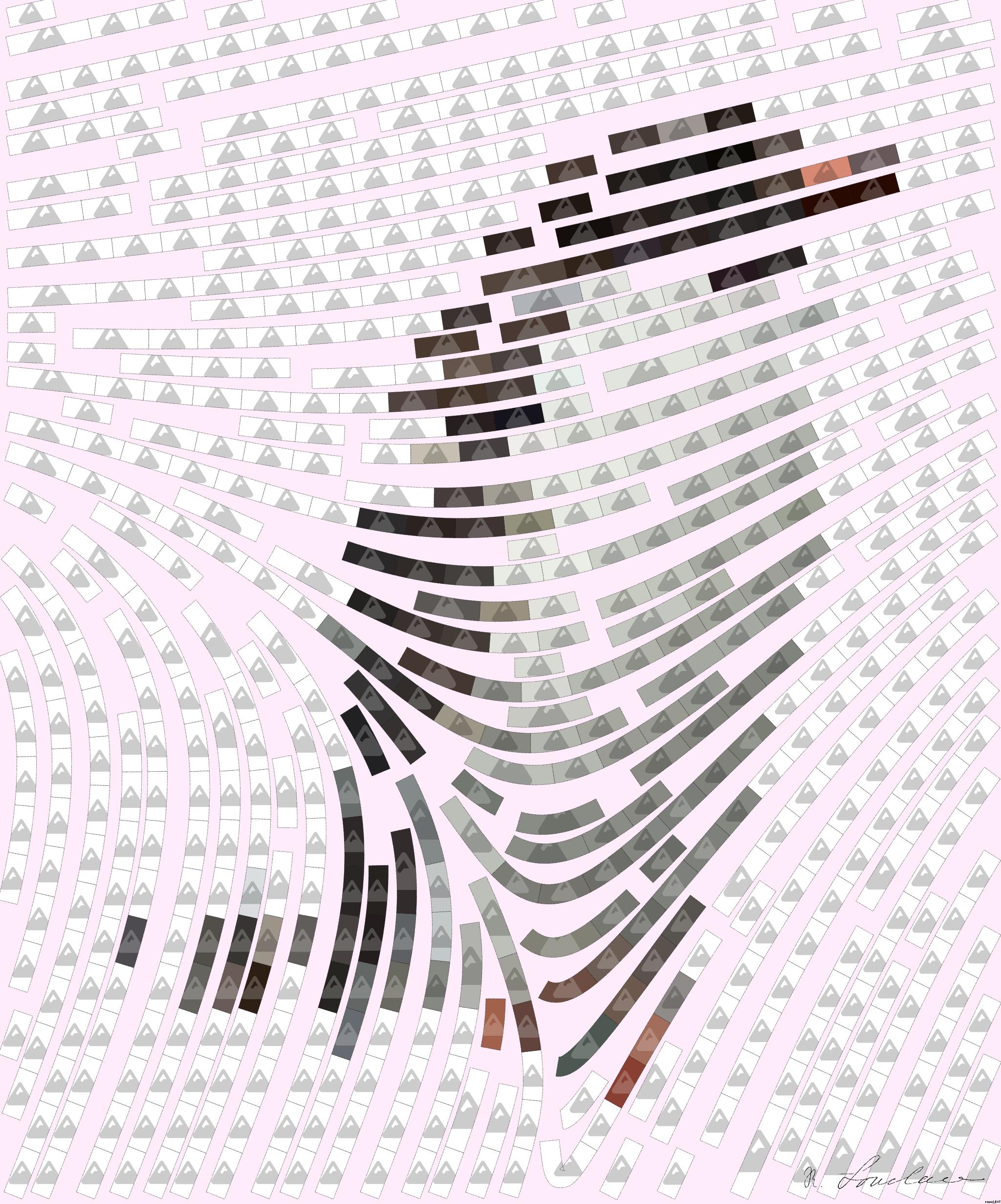 Drawn by bot TBzKRt3vLmmYADXwFK4VzD; art-flowy; Two Gentoo penguins standing on a rocky Antarctic shore amidst icy surroundings. AI Art