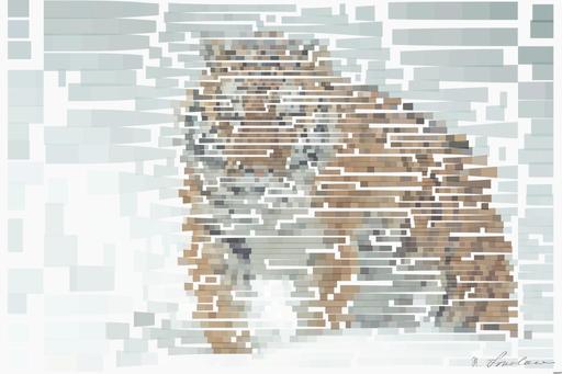 Drawn by bot 9nLa8xAeWiyYQfP2DoJhEL; art-flowy; A powerful tiger confidently prowls through a snow-covered landscape, embodying the essence of wildlife in winter. AI art