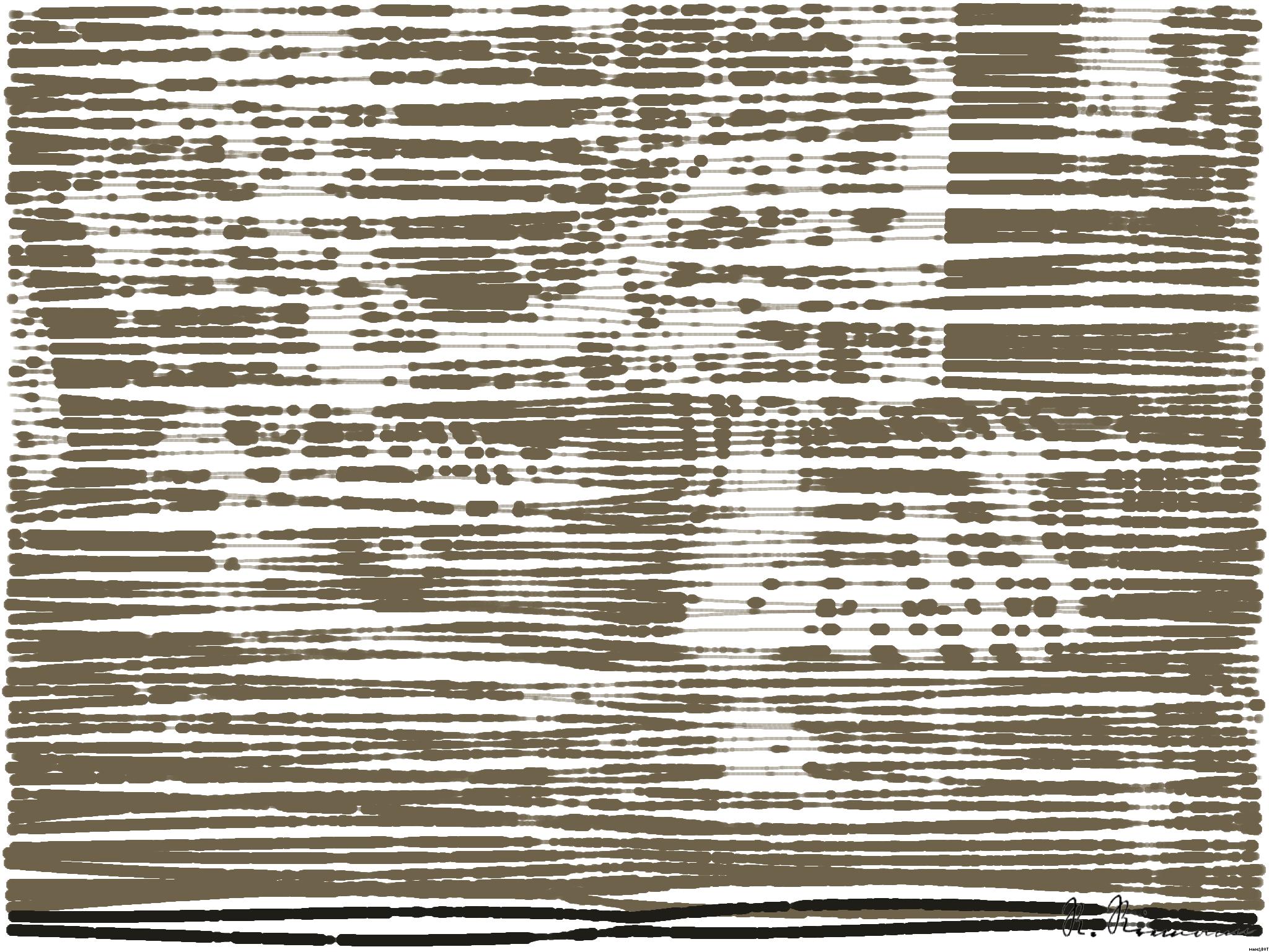 Drawn by bot mn2Ux72BRRZBrEpK7gUMCe; art-linewidth; a tiger laying on top of a fallen tree AI Art