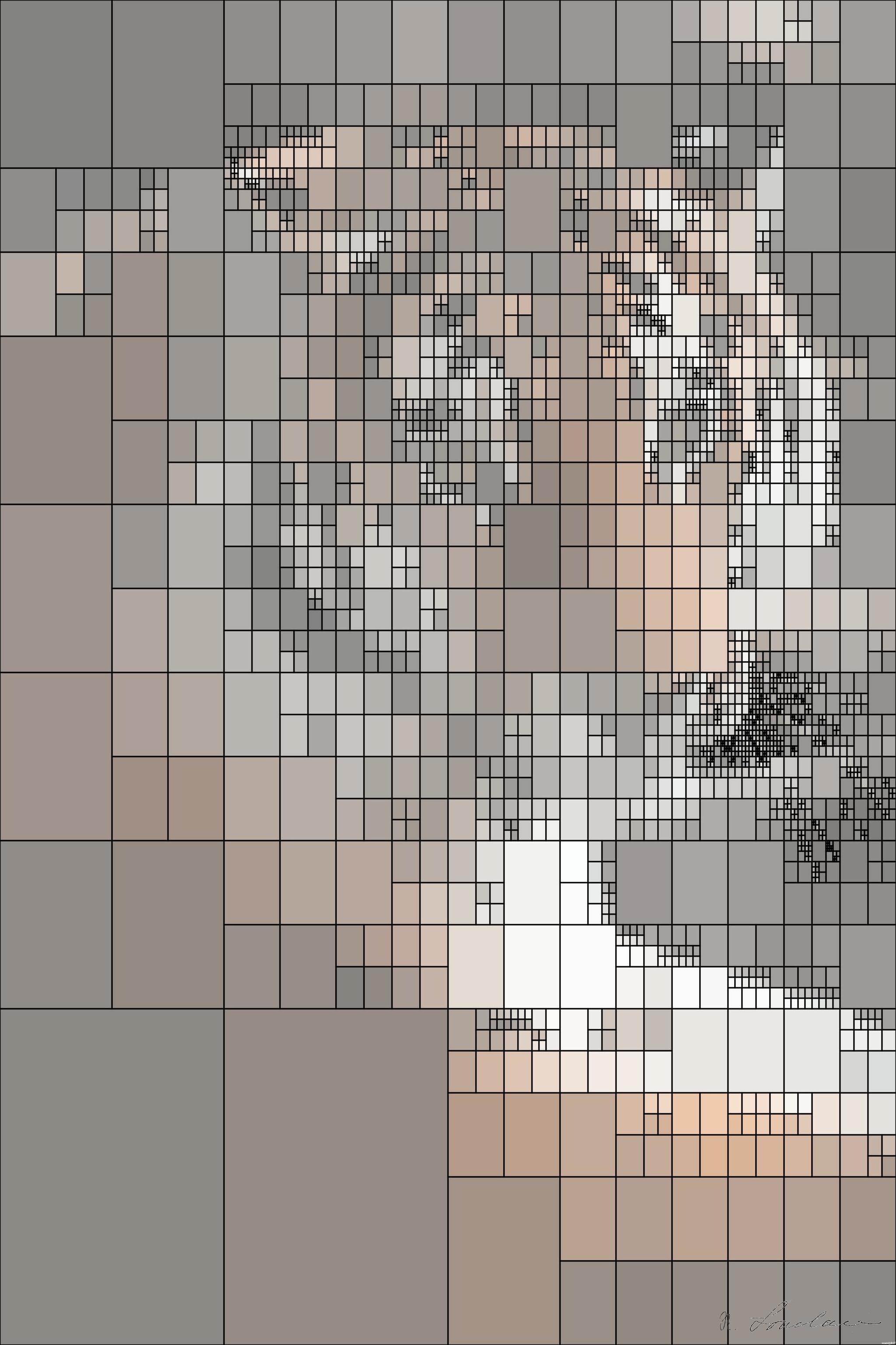 Drawn from photo on Unsplash: brown and white tiger lying on ground AI Art