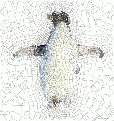 Drawn by bot 7qEd4bWEW5yRNS8TbXpxYL; art-flowy; Adélie penguin standing on ice in Antarctica, showcasing its natural winter habitat. AI art