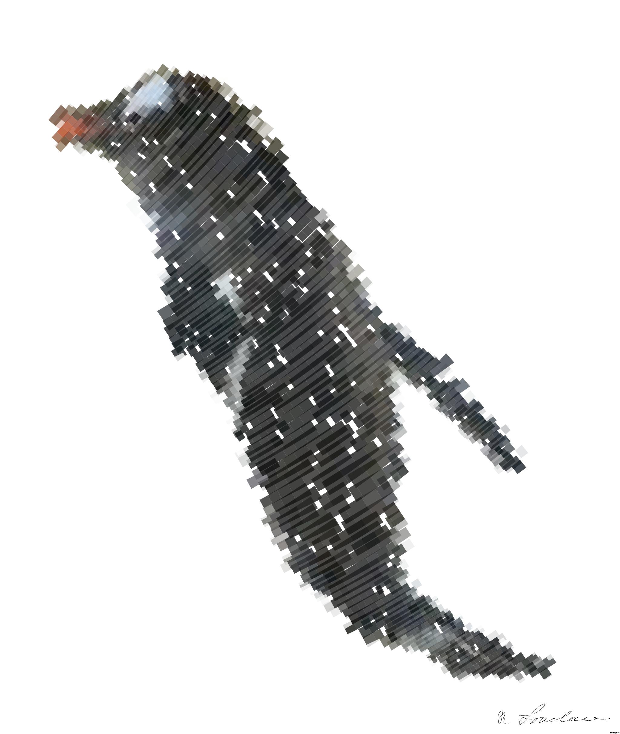 Drawn by bot JsP2D2Sm2ApLbj7sNXVhRJ; art-flowy; a group of penguins walking across a snow covered field AI Art