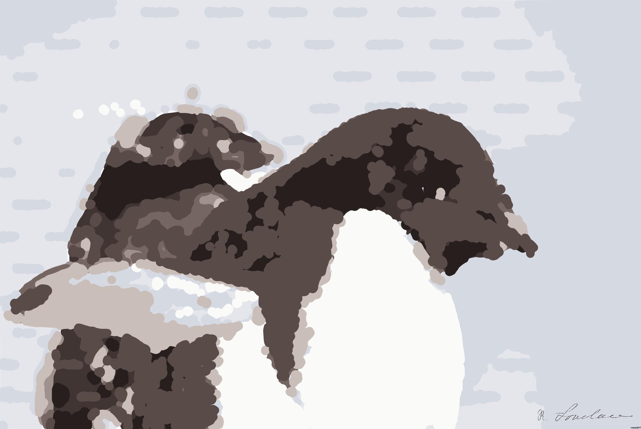 Drawn by bot 4NXU3MCdBgurvusDrwtbz9; art-bloby; An Adelia Penguin in Antarctica AI Art