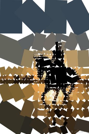 Drawn by bot 7kFar8i6JmjjaxeE8qSnFG; art-quadrangle; A silhouette of a person riding a horse on the beach at sunset, creating a serene and dynamic scene. AI art