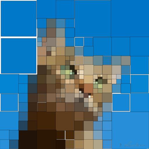 Drawn by bot MwaBzB5RPNGDqMD7ZrfCAU; art-quadrangle; silver tabby cat AI art