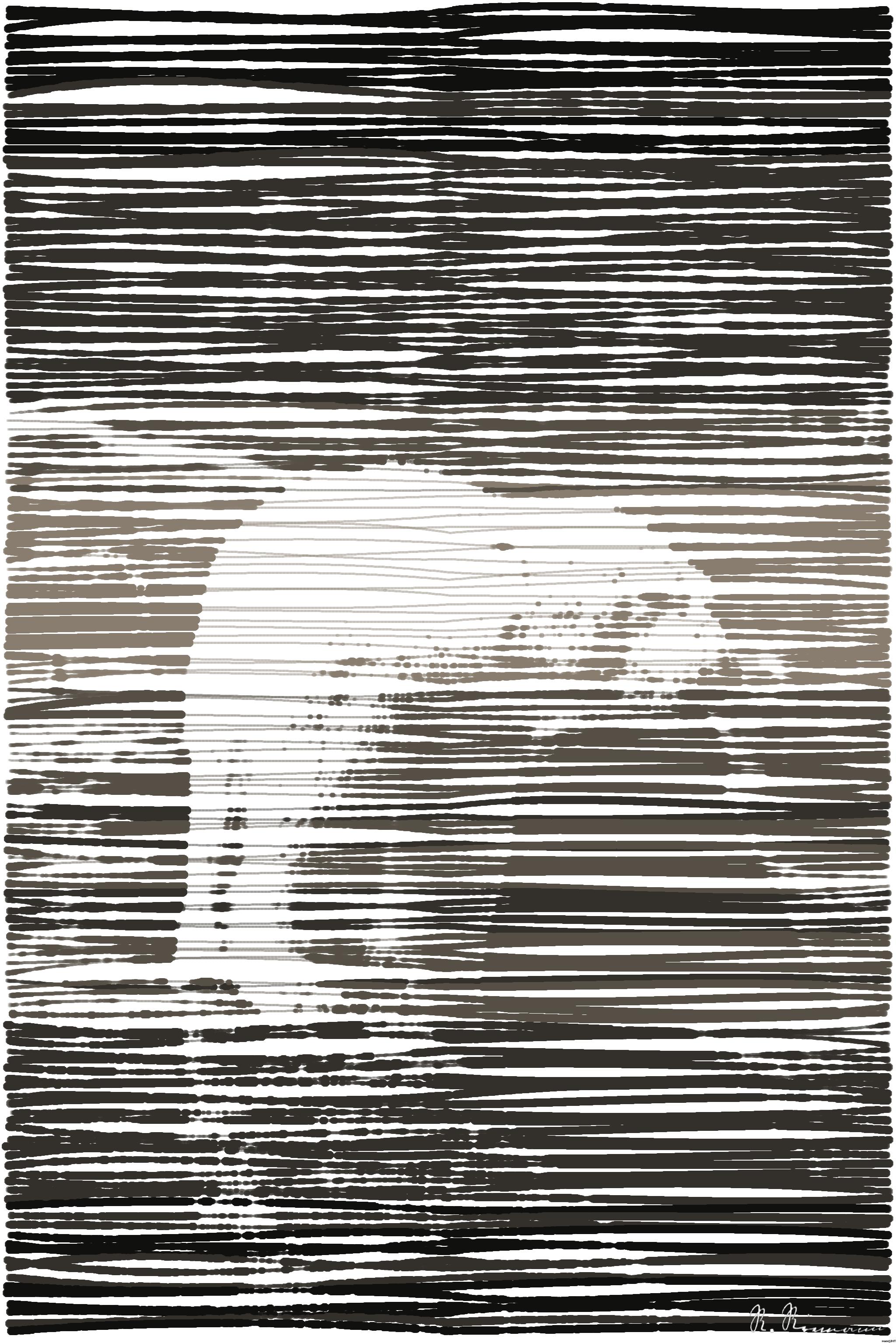 Drawn from photo on Unsplash: a polar bear is standing on a rock AI Art