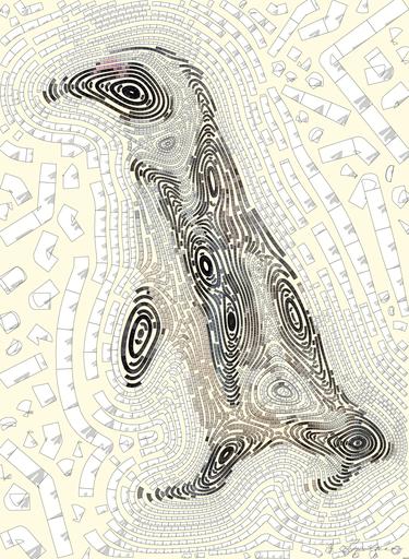 Drawn by bot ZCx5fe5HLiX9aKMRLWdopi; art-flowy; A solitary African penguin strolls along a sandy beach, showcasing its distinctive black and white feathers. AI art