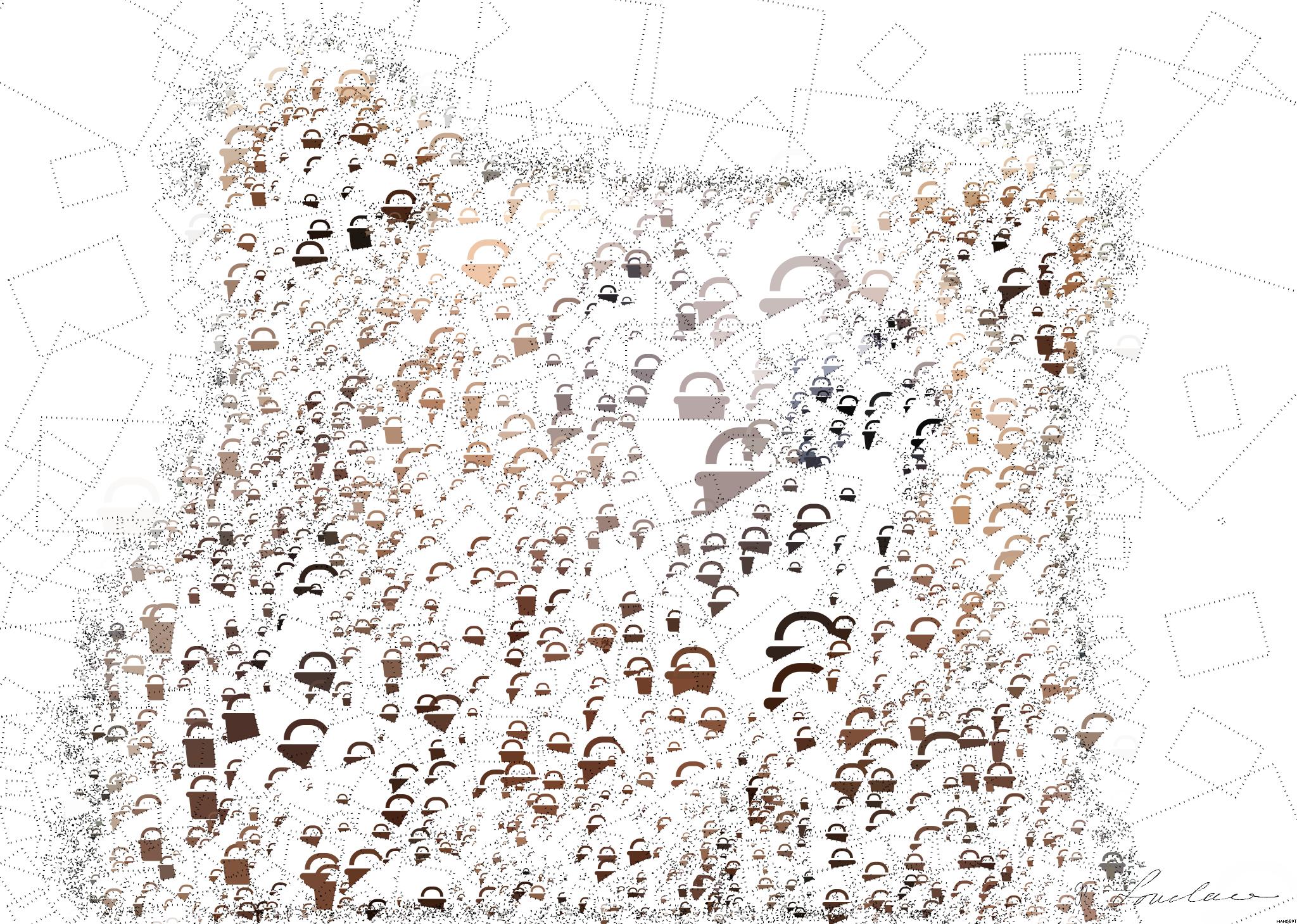 Drawn by bot ifV47t7jwqU9cuRBkVp7Jb; art-quadrangle; Detailed close-up of a brown bear's face, showcasing its expressive eyes and fur texture. AI Art