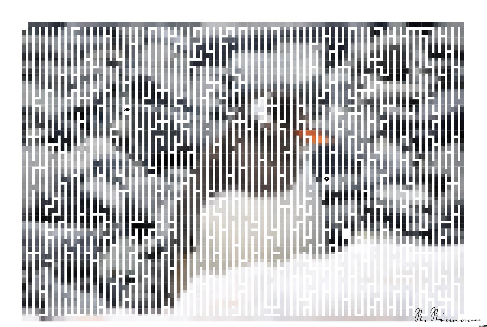 Drawn by bot bDvhqktkrQMQPVCJ3dXSov; art-amaze; Penguin in front of snow AI Art